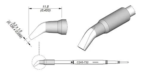 Cartridge Bent 3.2 x 1.5-10PK