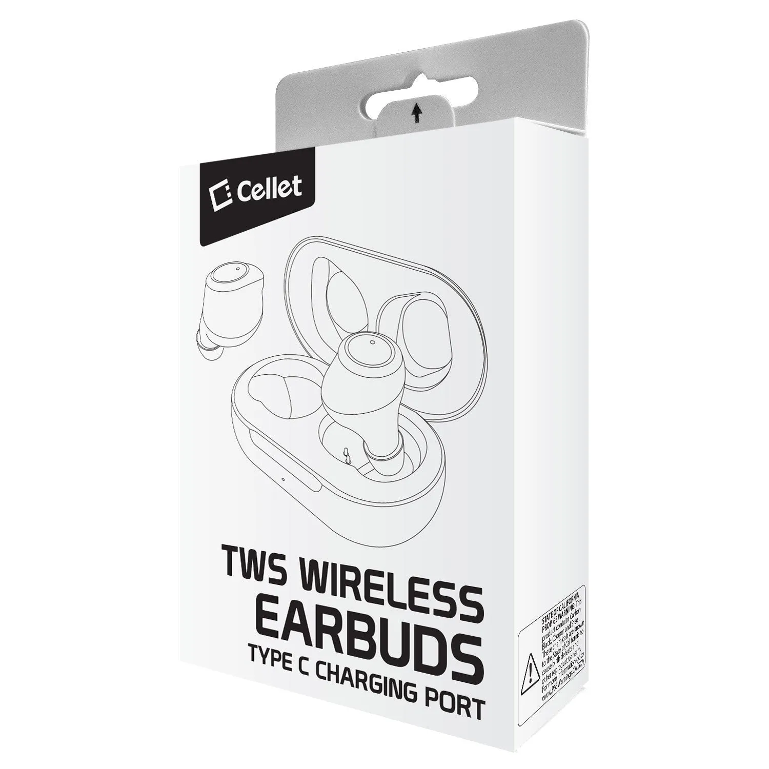 Cellet Wireless Earbuds, with Charging case, with USB-C Charging - Black