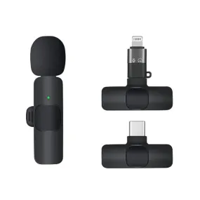DEALSPLANT  K8 Wireless Collar Mic iPhone/Android & Type C Supported Wireless Microphone.