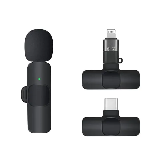 DEALSPLANT  K8 Wireless Collar Mic iPhone/Android & Type C Supported Wireless Microphone.