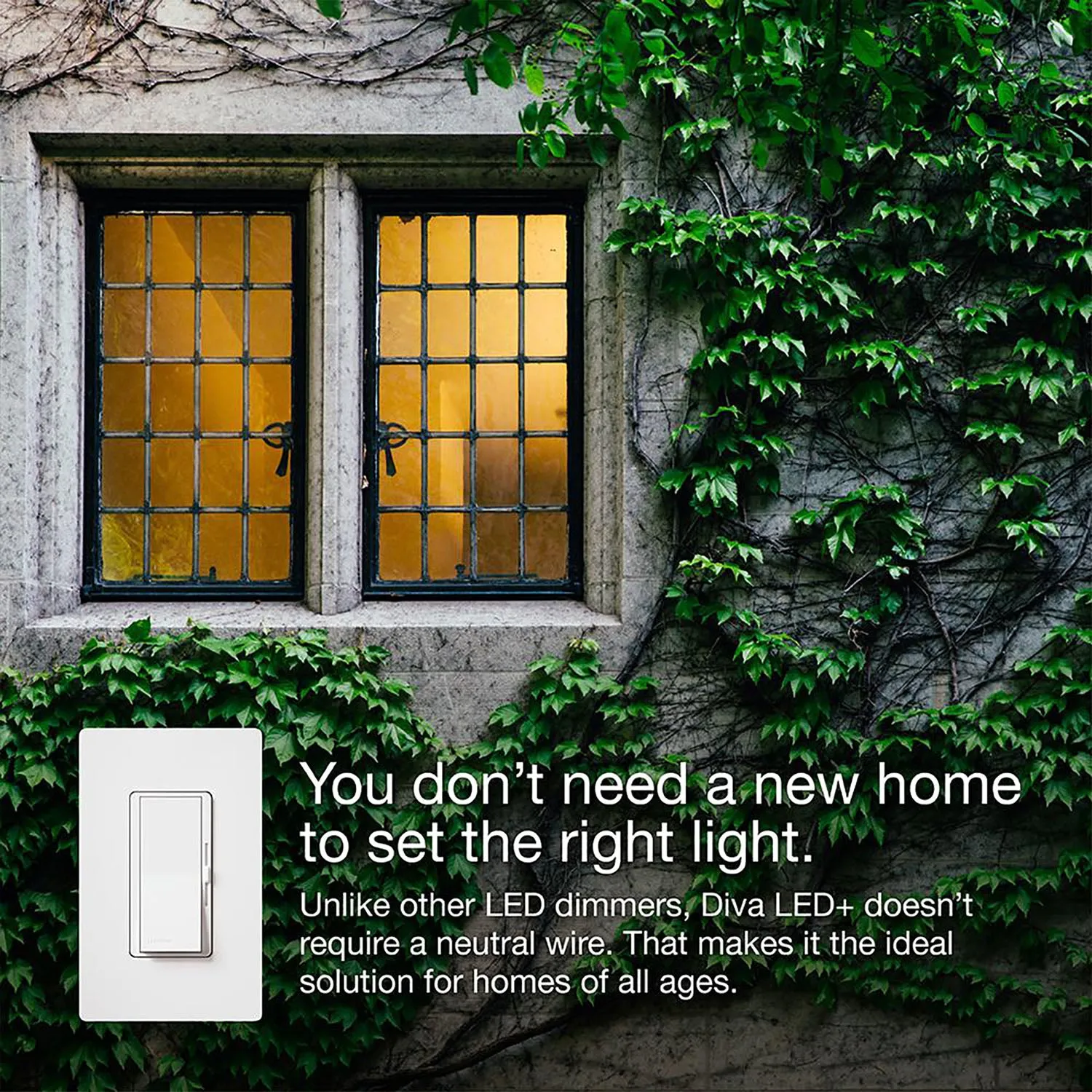 Diva LED  Dimmer Switch, 150-Watt, Single Pole or 3-Way, Light Almond