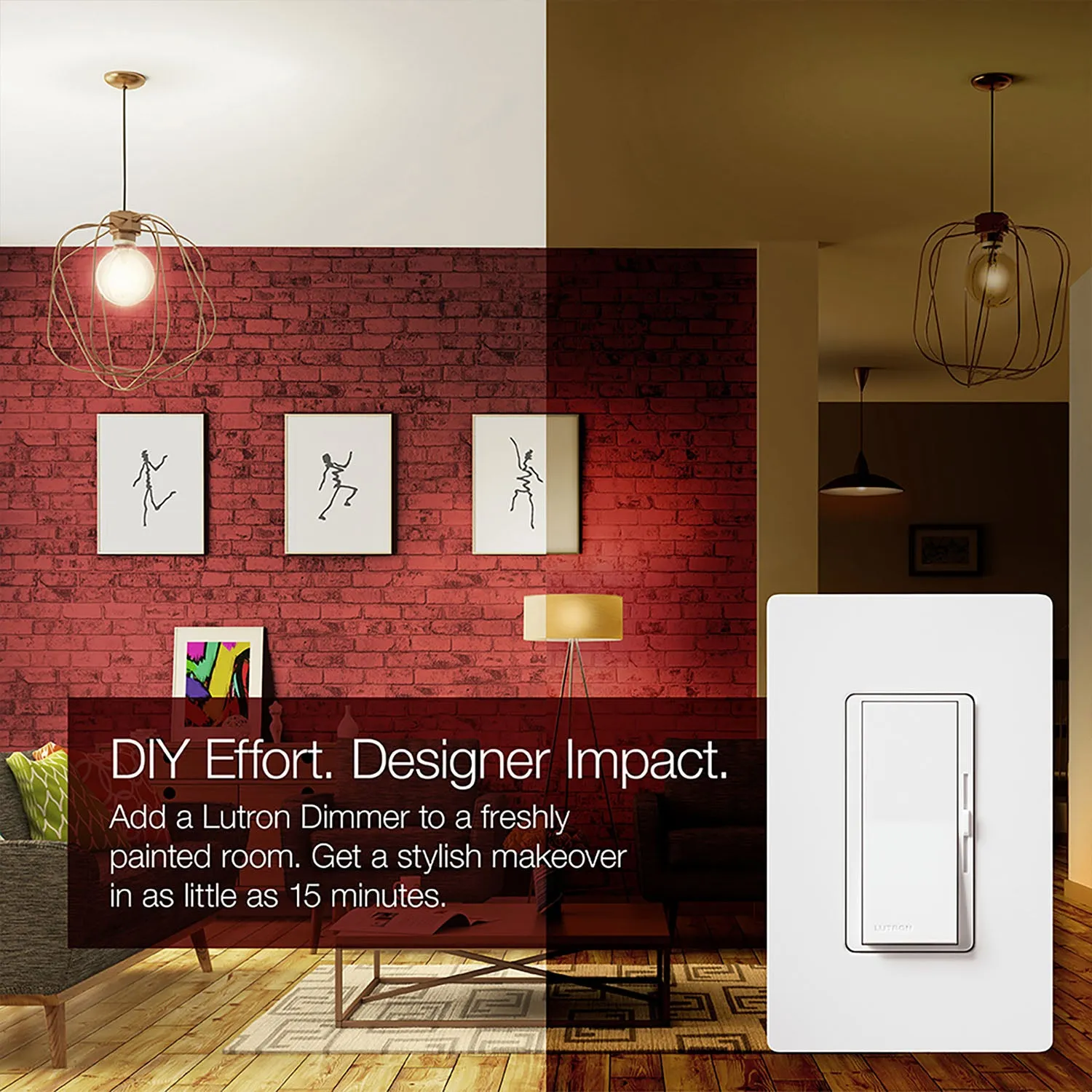 Diva LED  Dimmer Switch, 150-Watt, Single Pole or 3-Way, Light Almond