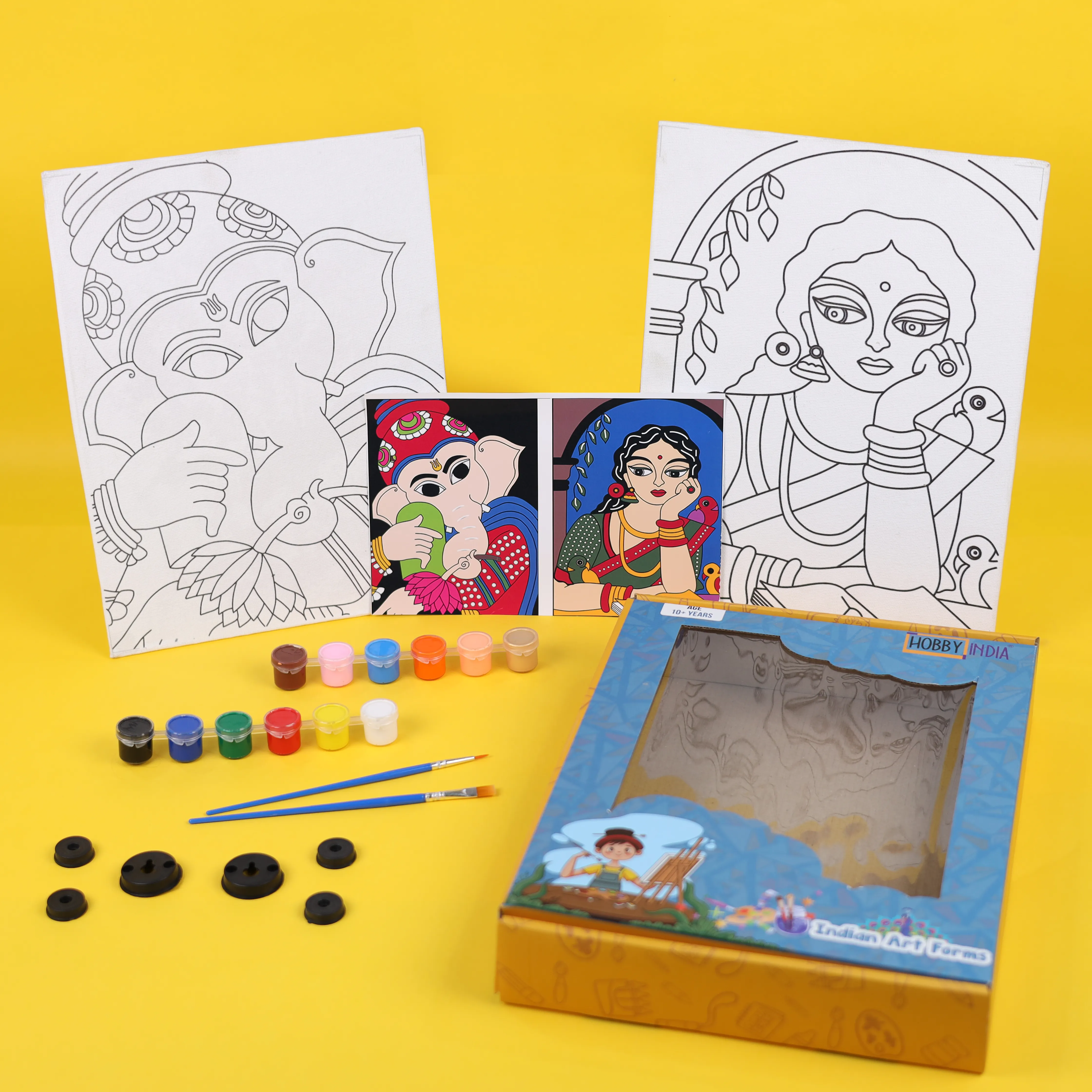 DIY Art of India Madhubani Art - Canvas Kit