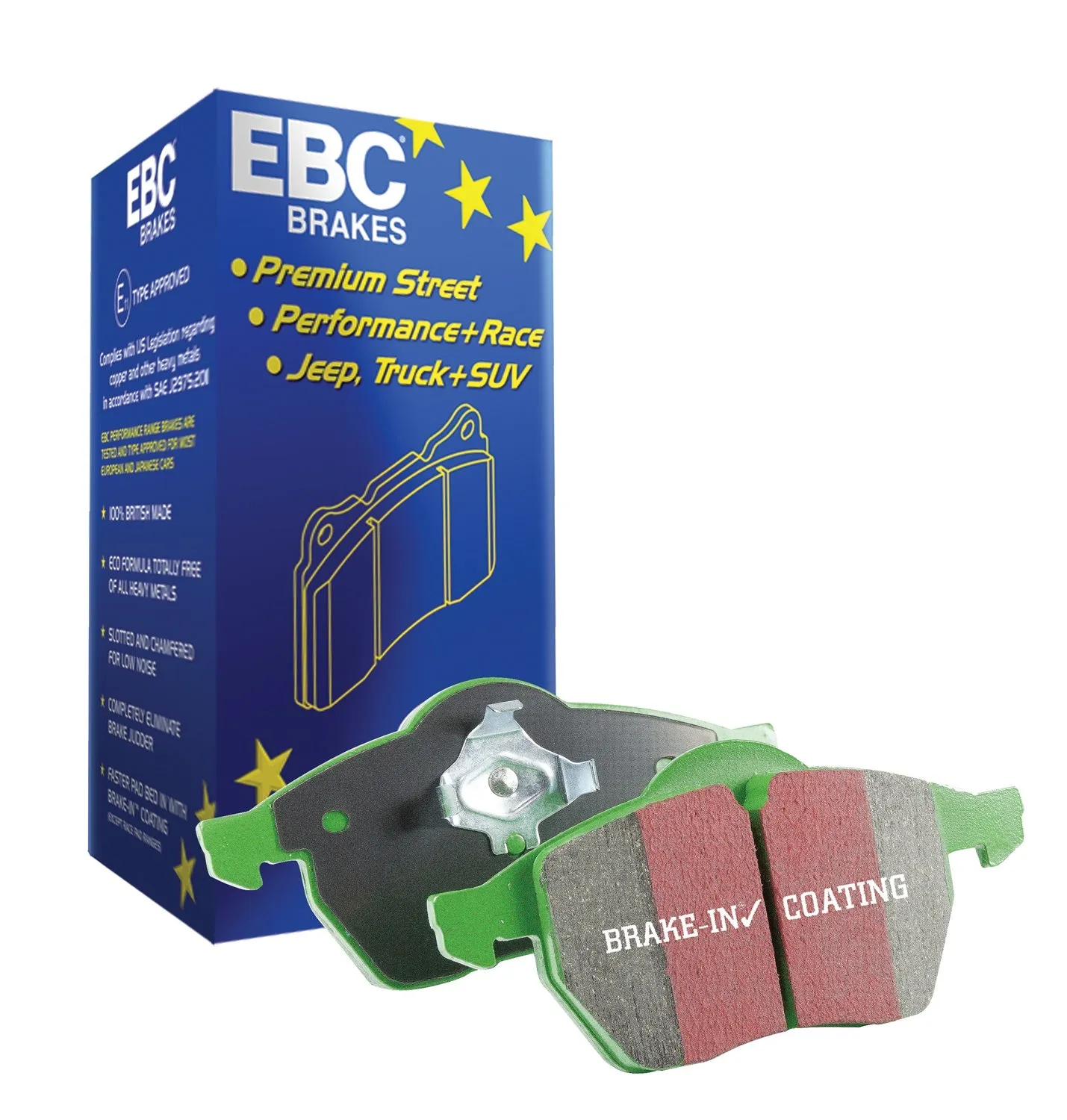 EBC Brakes DP61742 6000 Series Greenstuff Truck/SUV Brakes Disc Pads; FMSI Pad No. D1092;