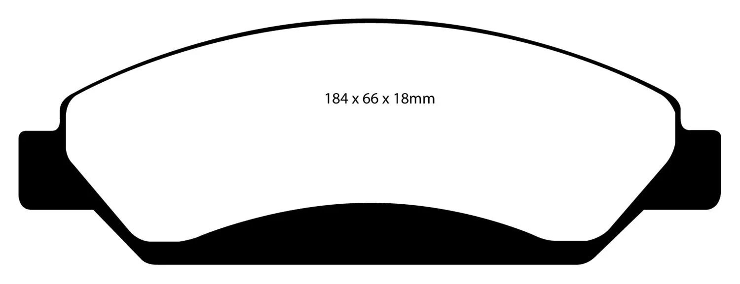 EBC Brakes DP61742 6000 Series Greenstuff Truck/SUV Brakes Disc Pads; FMSI Pad No. D1092;