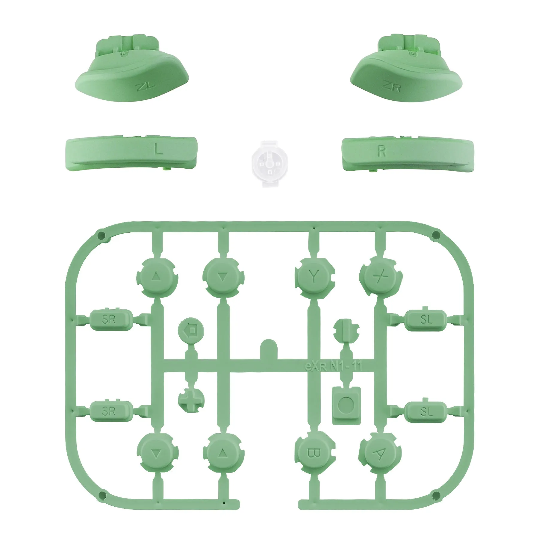 eXtremeRate Matcha Green Replacement ABXY Direction Keys SR SL L R ZR ZL Trigger Buttons Springs, Full Set Buttons Repair Kits with Tools for NS Switch JoyCon & OLED JoyCon - JoyCon Shell NOT Included - AJ222