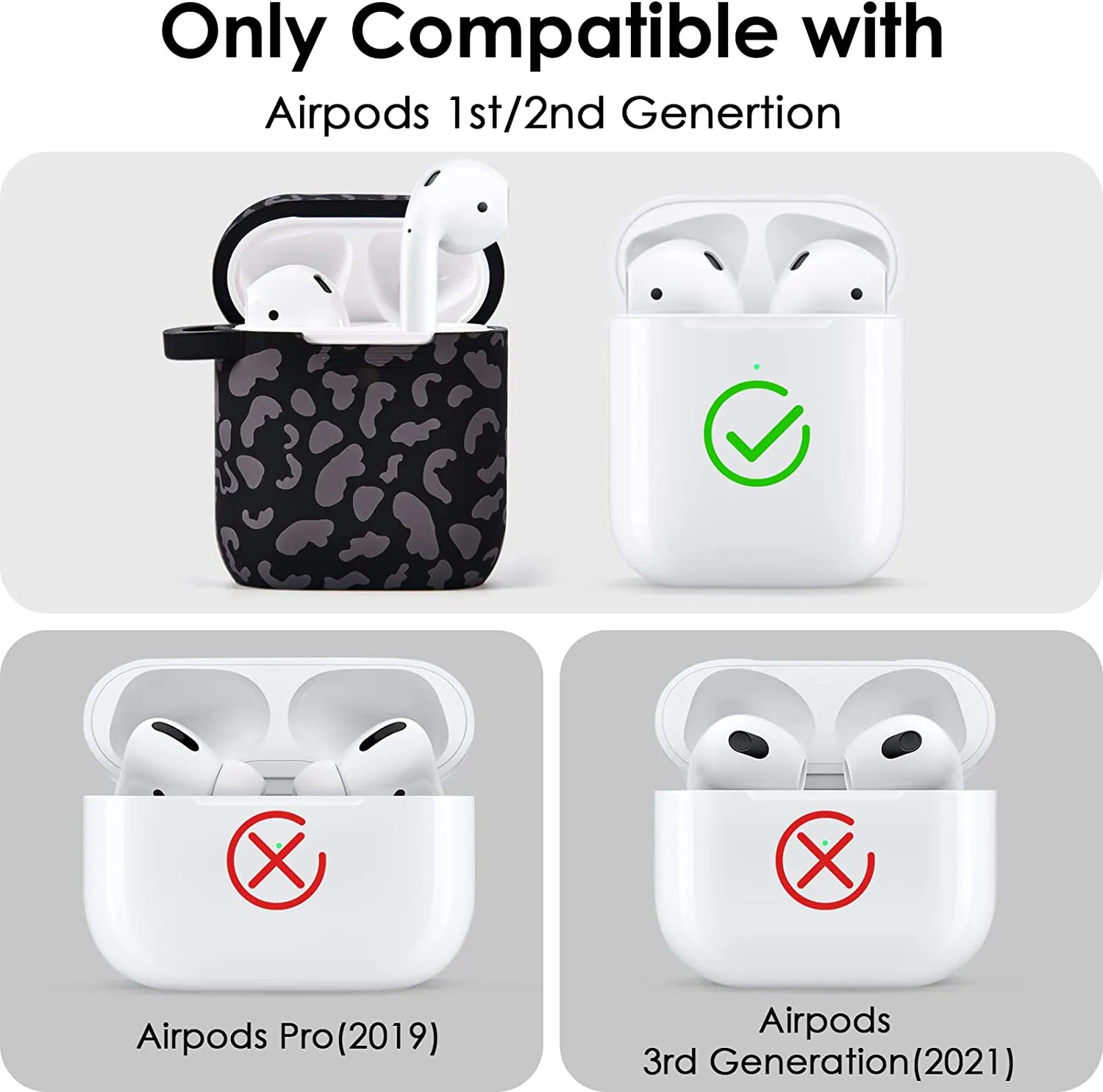 Filoto Airpods Case Cute Apple Airpod Cover Silicone Protective Case