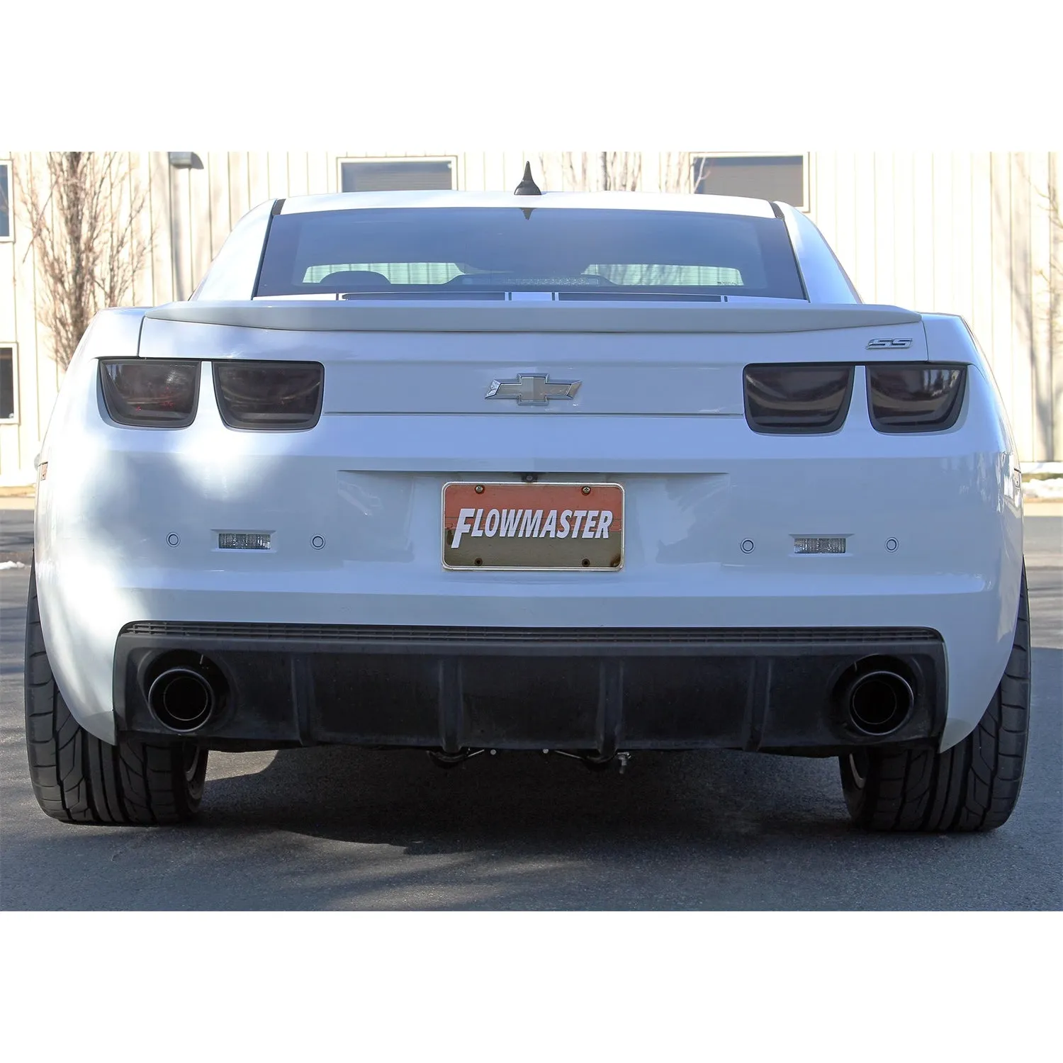 Flowmaster FlowFX Axle-Back Exhaust System - 3 in Diameter - Dual Rear Exit - 4.5 in Black Ceramic Tips - Stainless - Chevy Camaro 2010-15