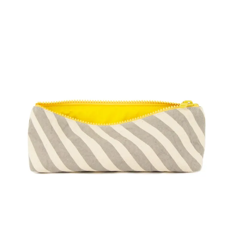 Fluf Pencil Case - Grey Stripe