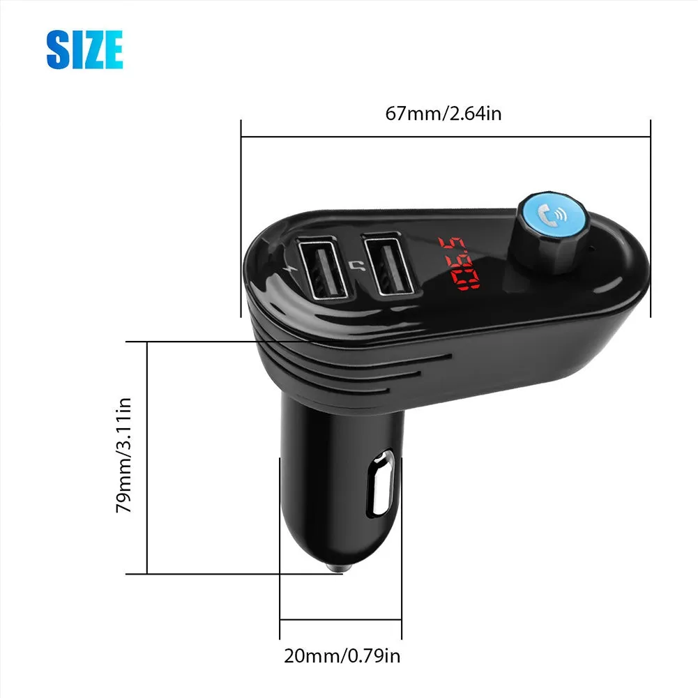 FM Transmitter For Car Wireless Radio Adapter MP3 Player Stereo