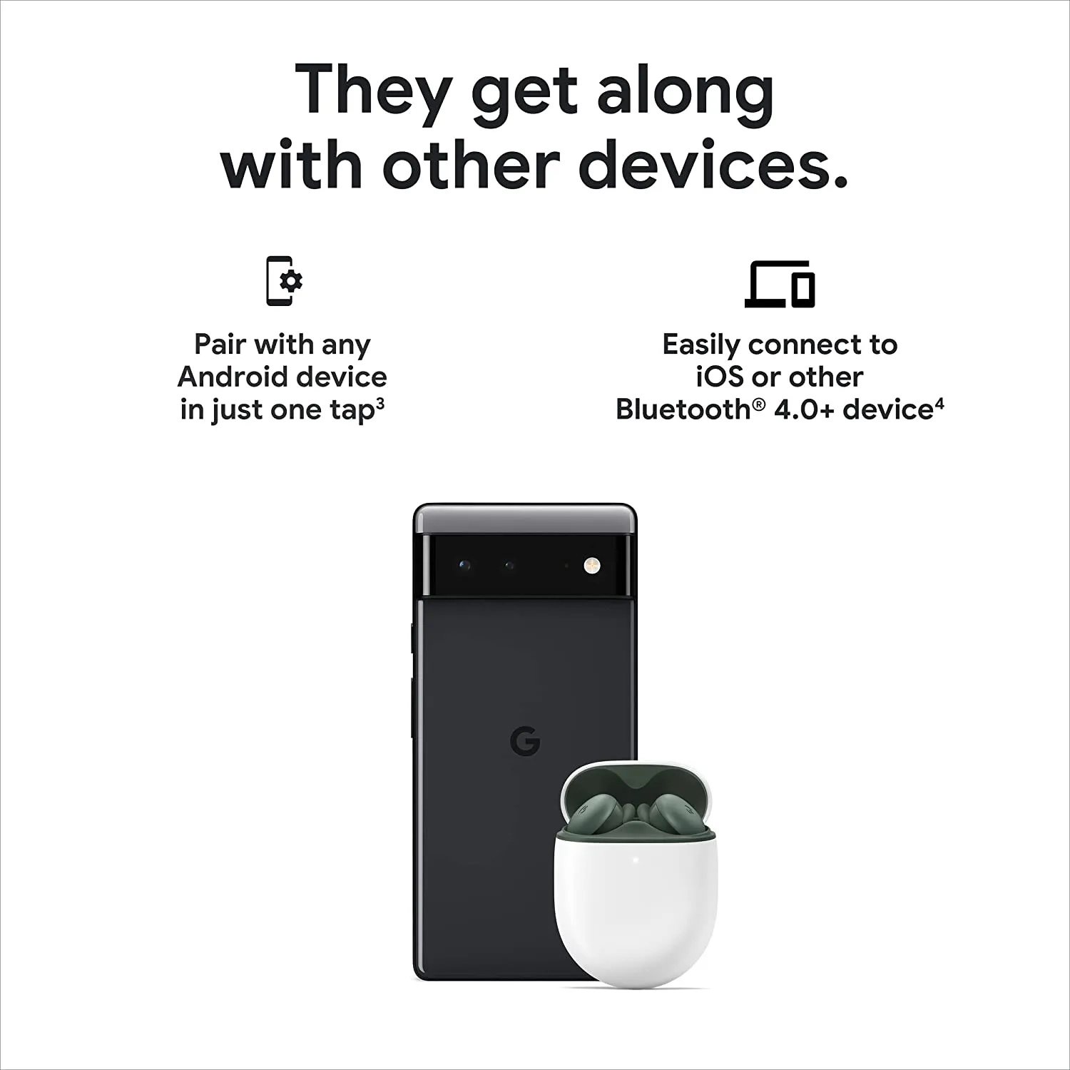 Google Pixel Buds A-Series - Wireless Earbuds - Headphones with Bluetooth - Clearly White