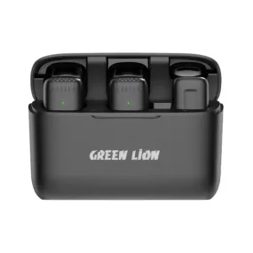 Green Lion 2 in 1 Wireless Microphone with Lightning Connector – Black GN2WMICLGBK
