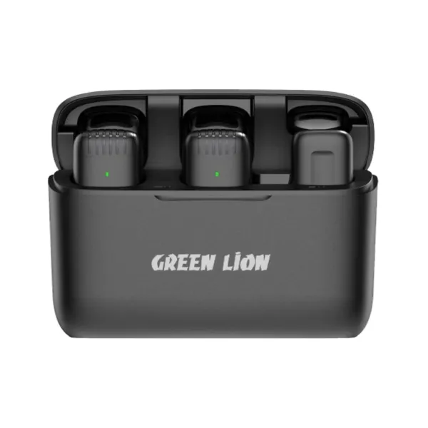 Green Lion 2 in 1 Wireless Microphone with Lightning Connector – Black GN2WMICLGBK