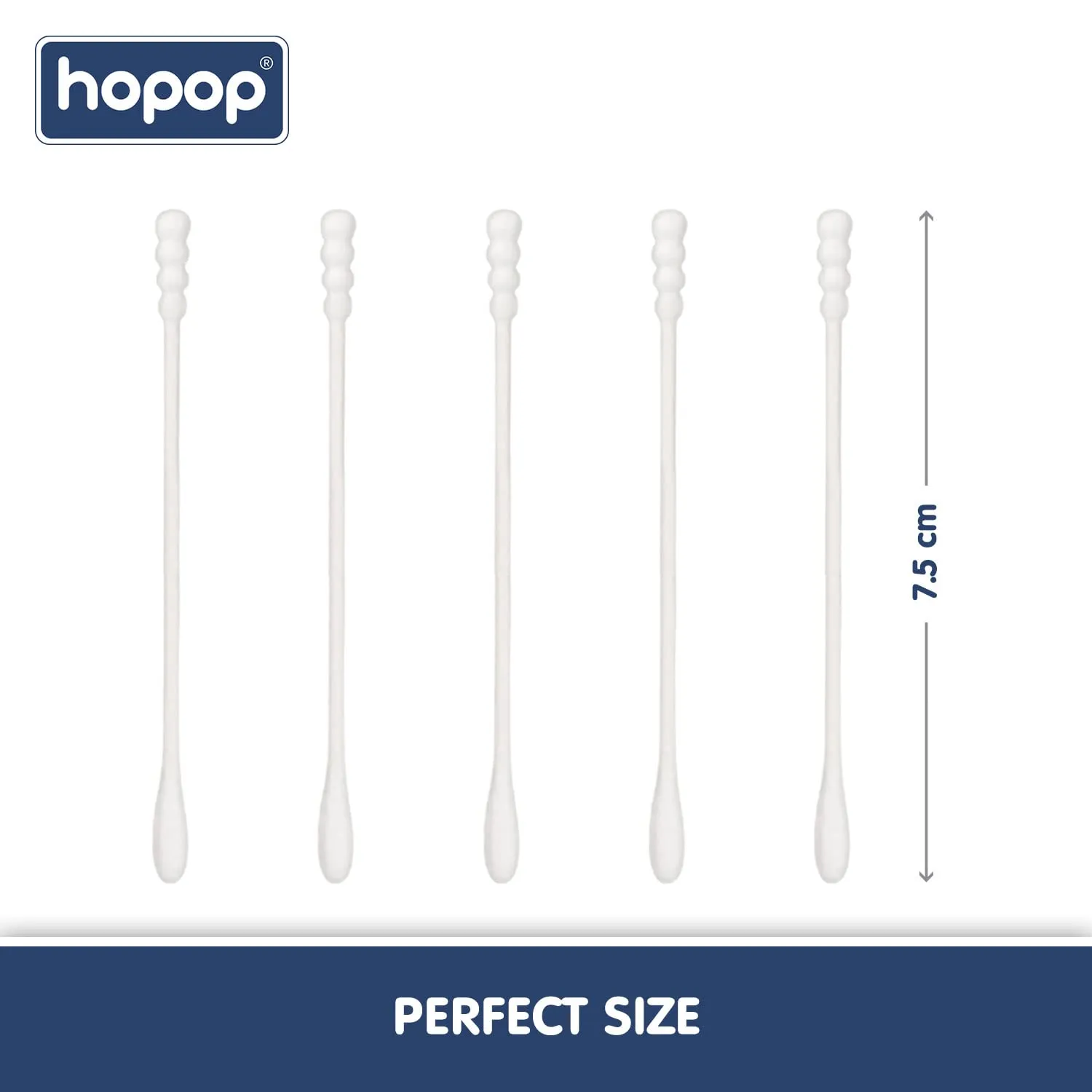 Hopop Soft Cotton Premium Earbuds For Babies - 200pcs