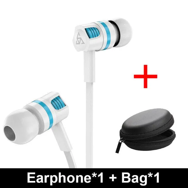 In-ear Wired Earphone For Phone In Ear Sport Headset Stereo Earbuds Handsfree Mic Earphones For Iphone 7 X Samsung Xiaomi Huawei