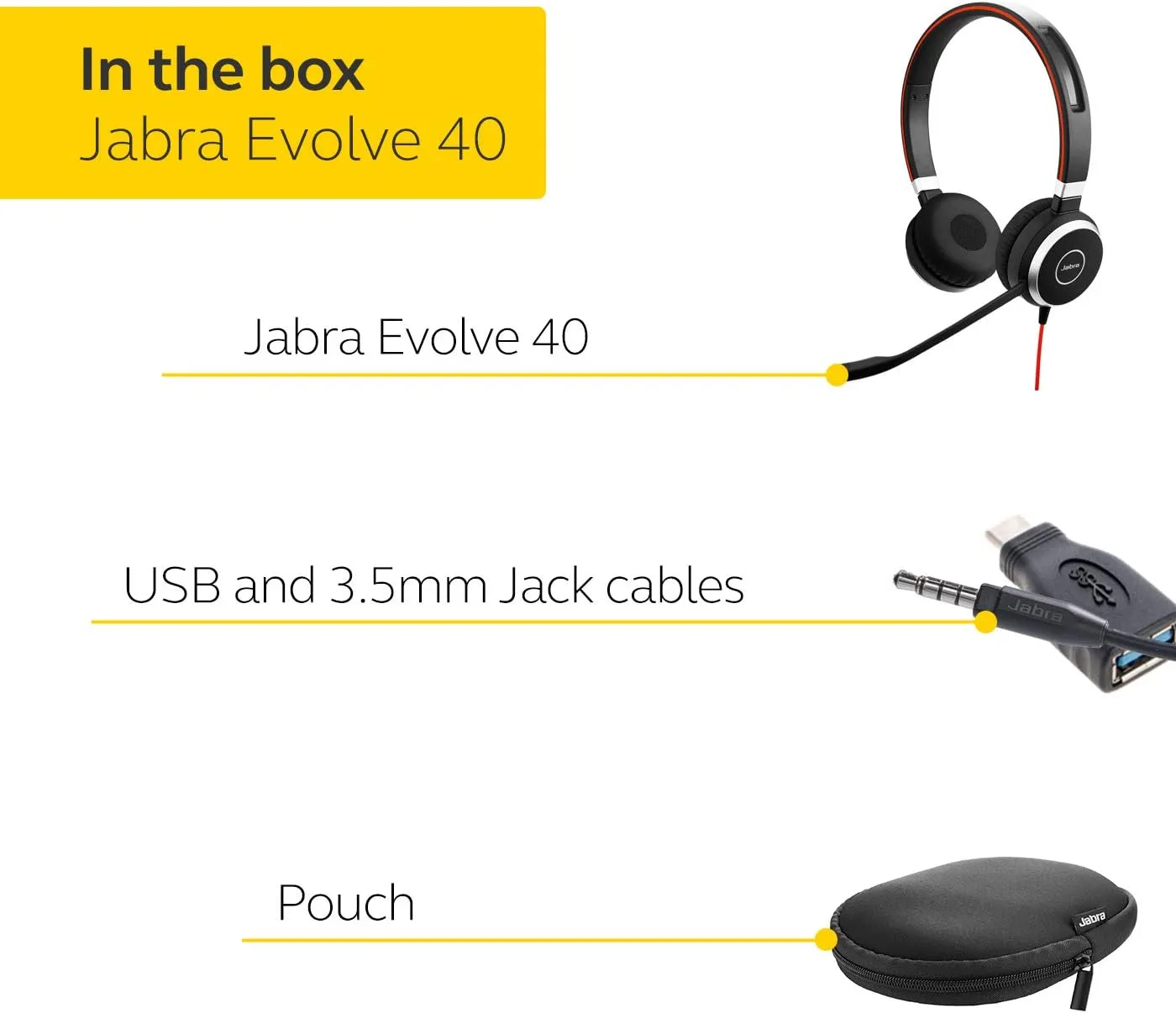 Jabra Headset Evolve 40 Stereo