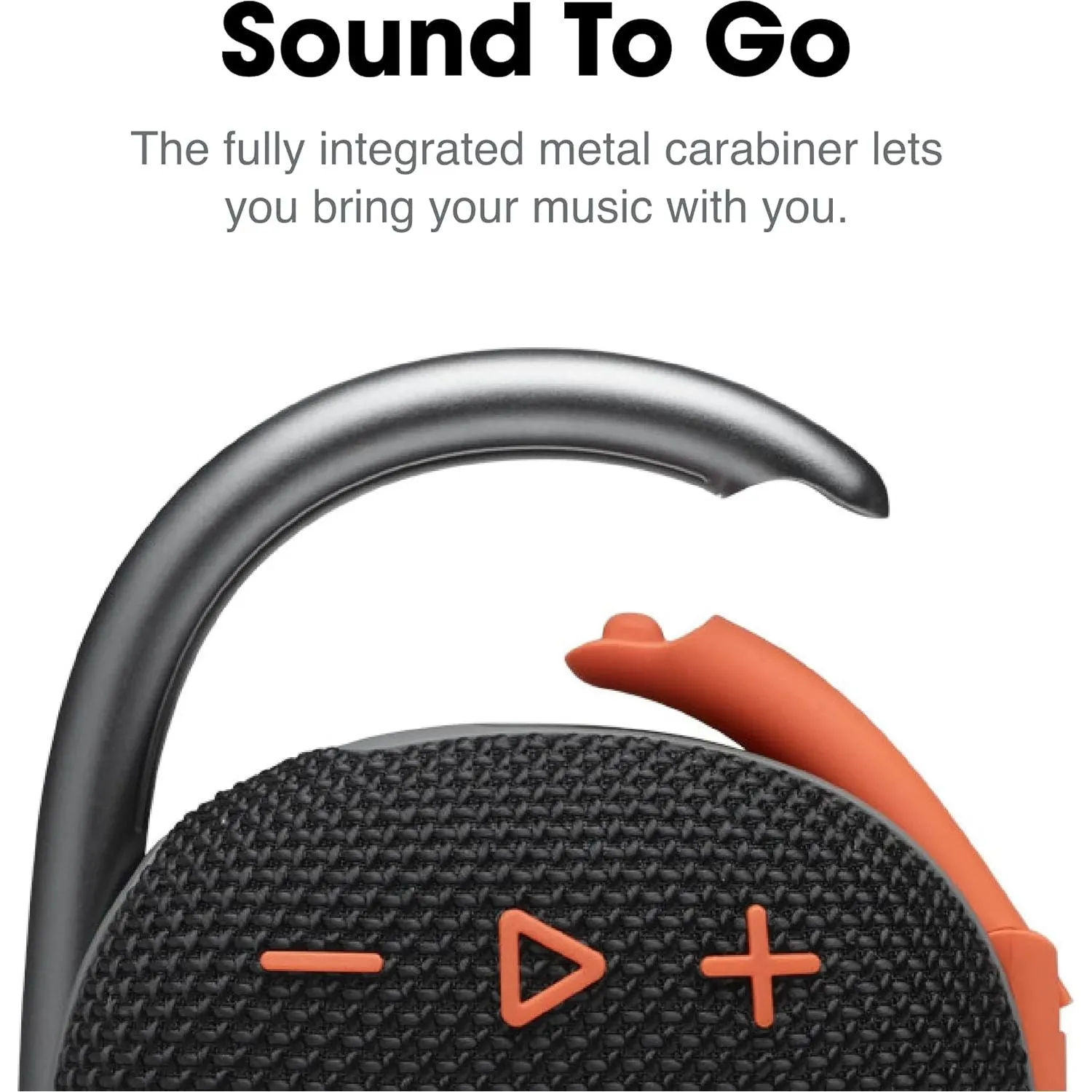 JBL Clip 4 Portable Bluetooth Speaker  Compact, Durable and Versatile Sound - Black/Orange