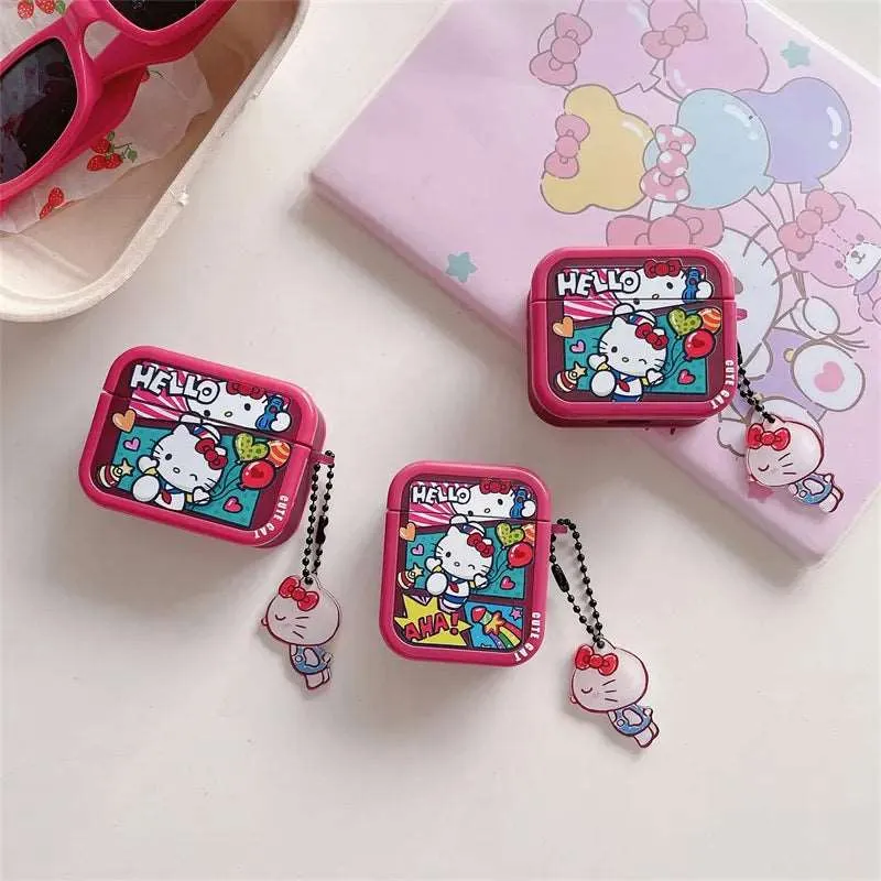 Kawaii Hello Kitty Cartoon AirPods Case