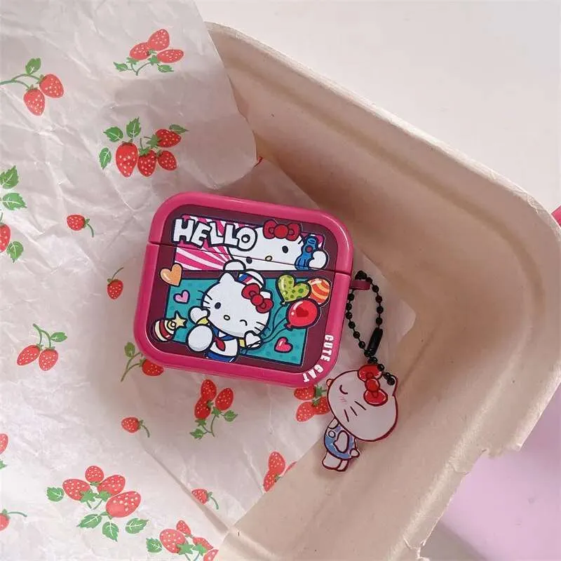 Kawaii Hello Kitty Cartoon AirPods Case