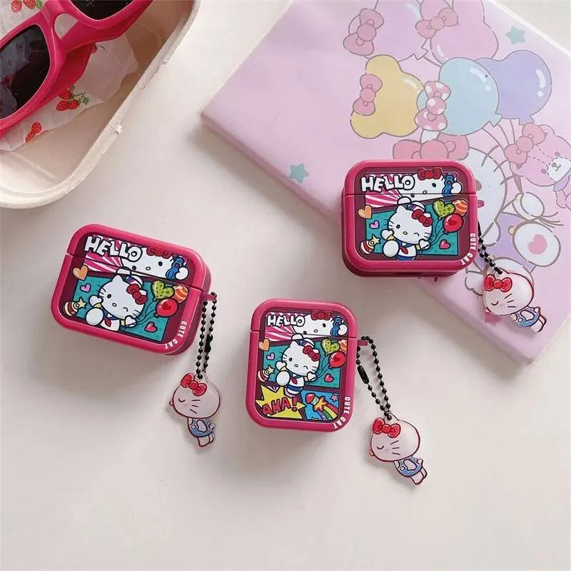 Kawaii Hello Kitty Cartoon AirPods Case