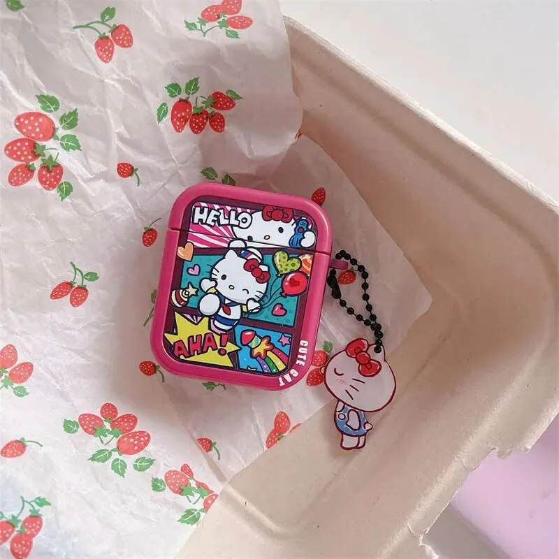 Kawaii Hello Kitty Cartoon AirPods Case