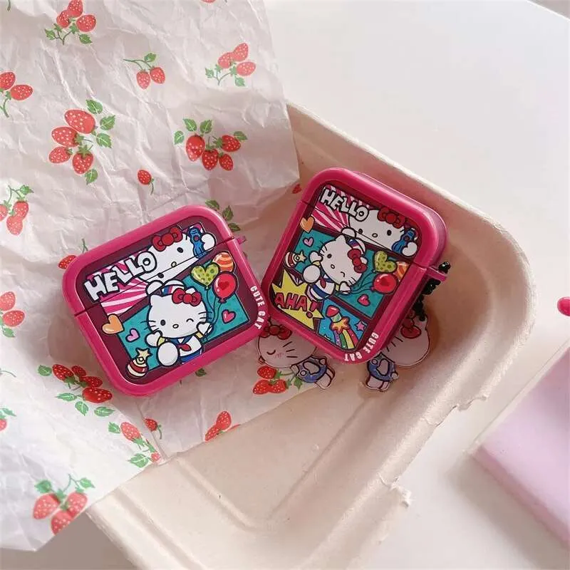 Kawaii Hello Kitty Cartoon AirPods Case