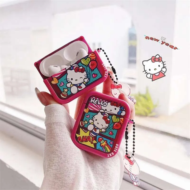 Kawaii Hello Kitty Cartoon AirPods Case