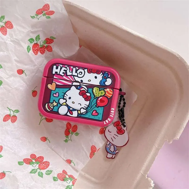 Kawaii Hello Kitty Cartoon AirPods Case