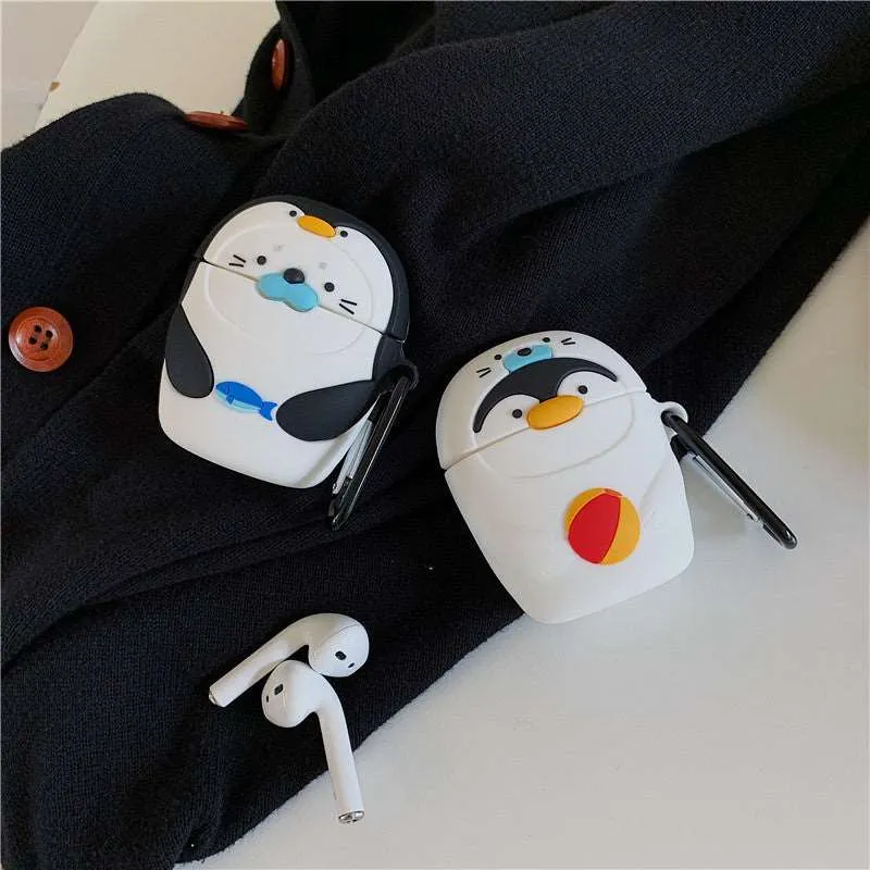 Kawaii Penguin & Seal AirPods Case (1&2)