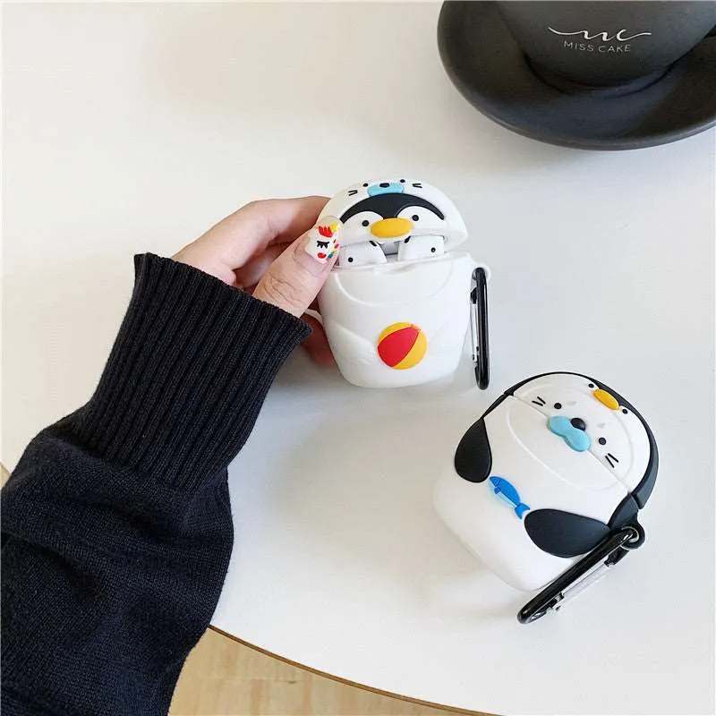 Kawaii Penguin & Seal AirPods Case (1&2)