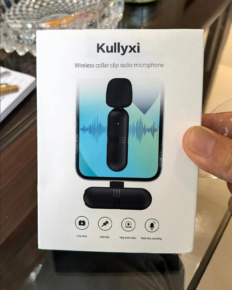 Kullyxi Wireless Mini Lavalier Lapel Microphon Long Working Time