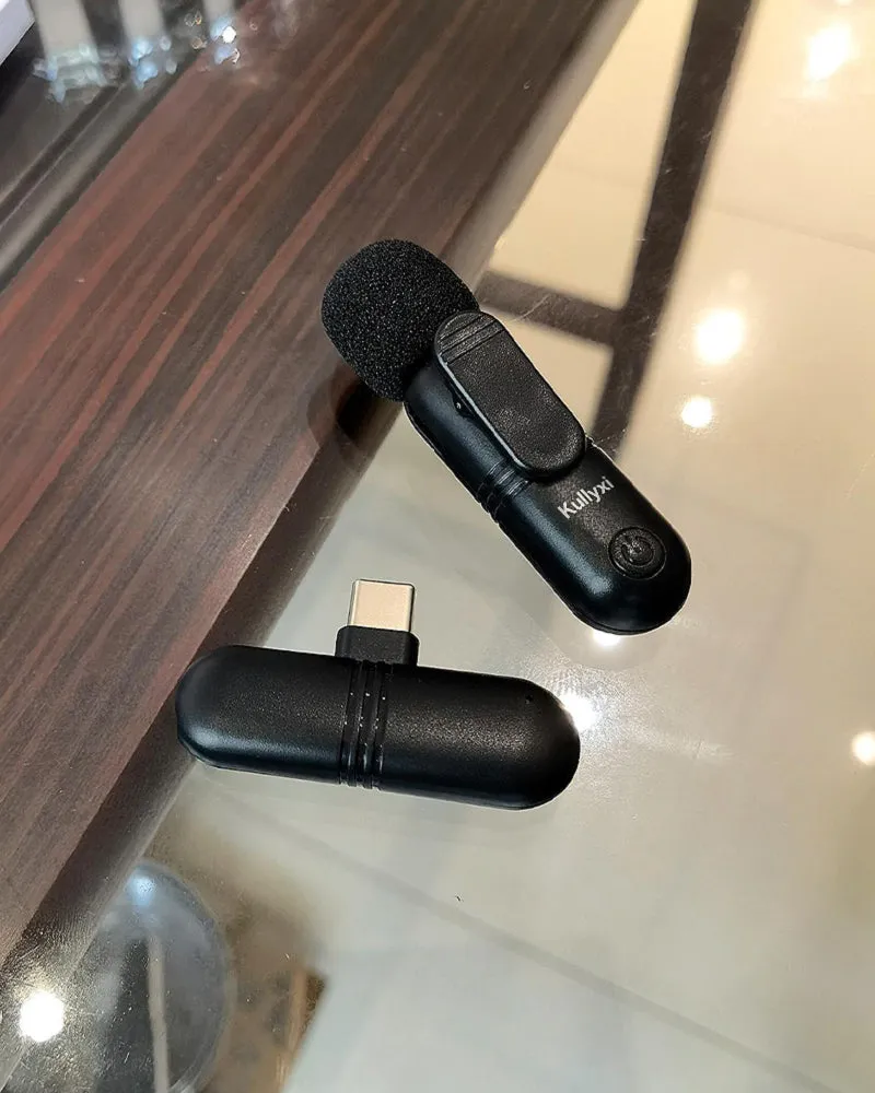 Kullyxi Wireless Mini Lavalier Lapel Microphon Long Working Time