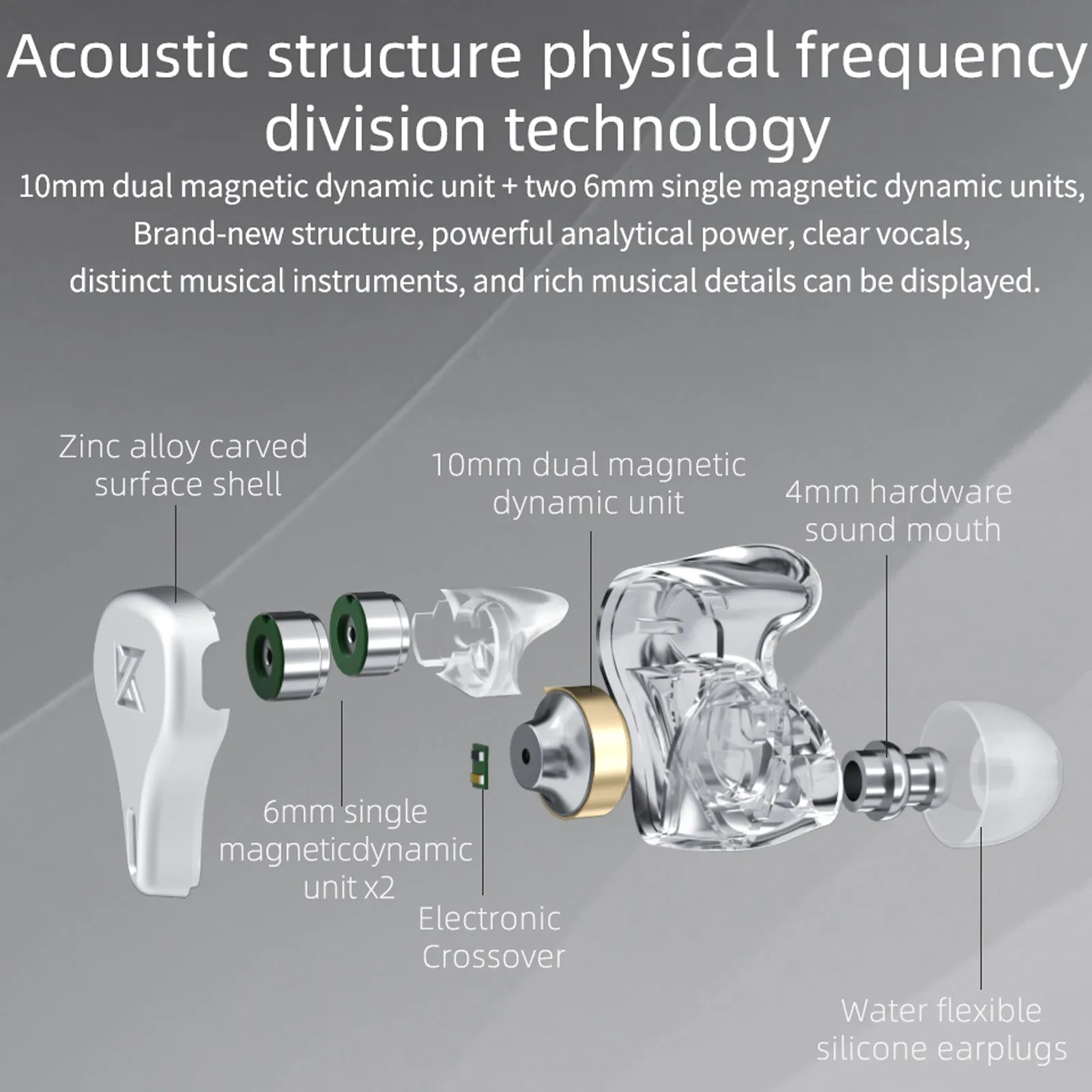 KZ DQ6 3.5mm Wired In-ear Headphones