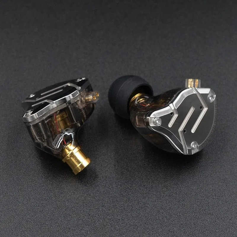 KZ ZS10 Pro Gold Earphones: Hybrid 10 Drivers HIFI Bass Earbuds for Exceptional Sound Experience
