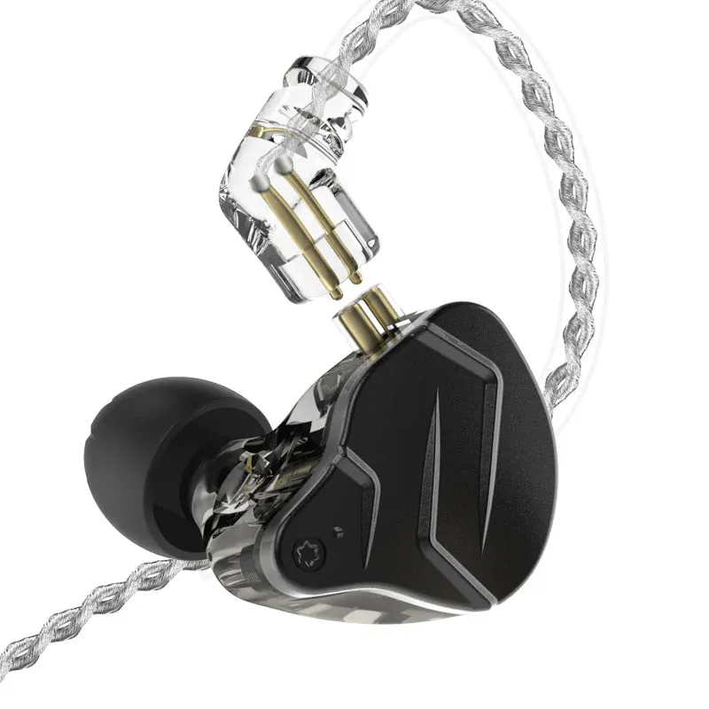 KZ ZSN Pro X in Ear Buds Earphones Hybrid Dynamic Driver Balanced Armature Earbuds Headphones Dual Driver 1DD 1BA Deep Bass Stereo Sound Ergonomic Comfortable Earphones(black)