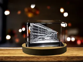 Le Centre Pompidou 3D Engraved Crystal Keepsake Souvenir