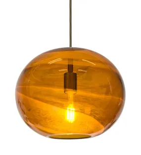 LED Pendant from the Geno Collection in Bronze Finish by Besa