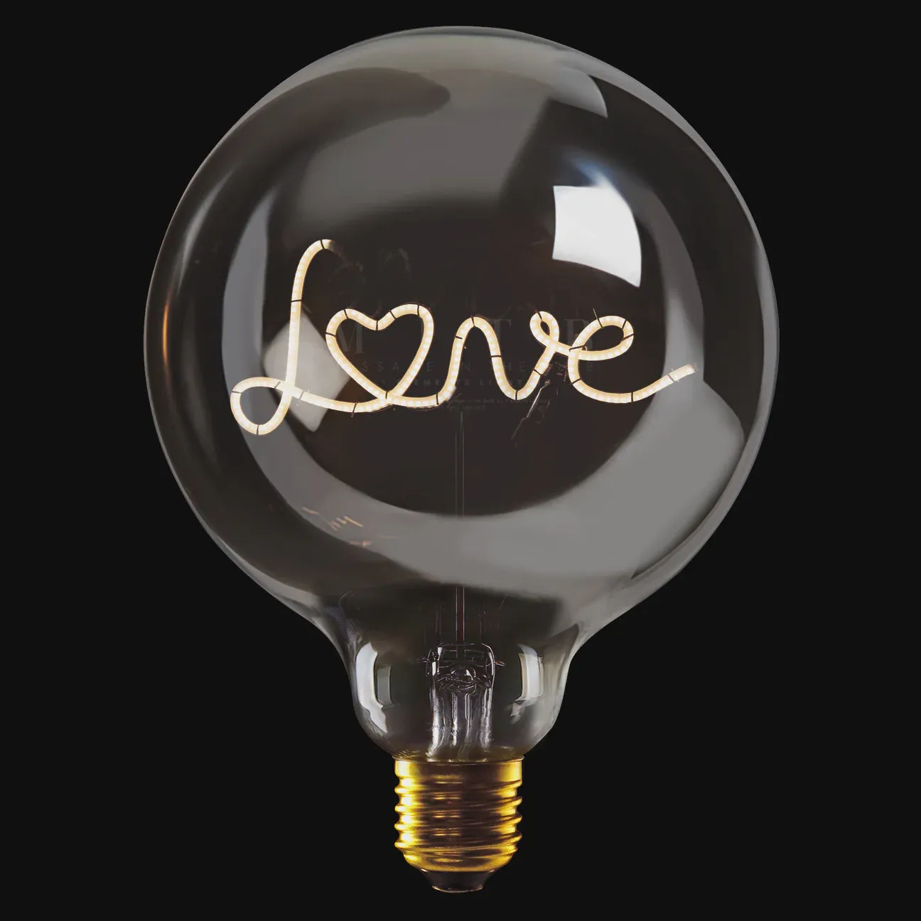 LED Portable Filament Bulb Love
