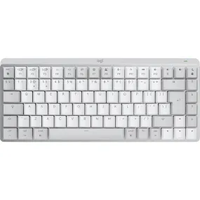 Logitech MX Mechanical Mini for Mac Wireless Keyboard - Low-Profile Performance Switches, Tactile Quiet Keys, Backlit, Bluetooth, USB-C, QWERTY UK English - Pale Grey