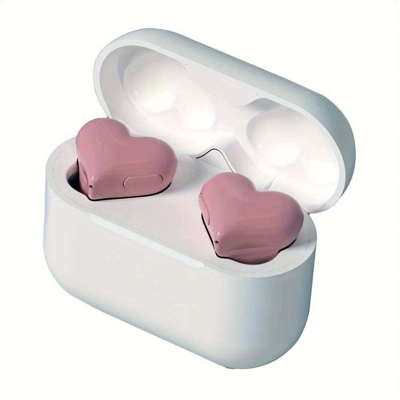 Love Your Workout: Wireless Heart-Shaped Earbuds with Voice-Activated Noise Cancellation for Laptop Compatibility