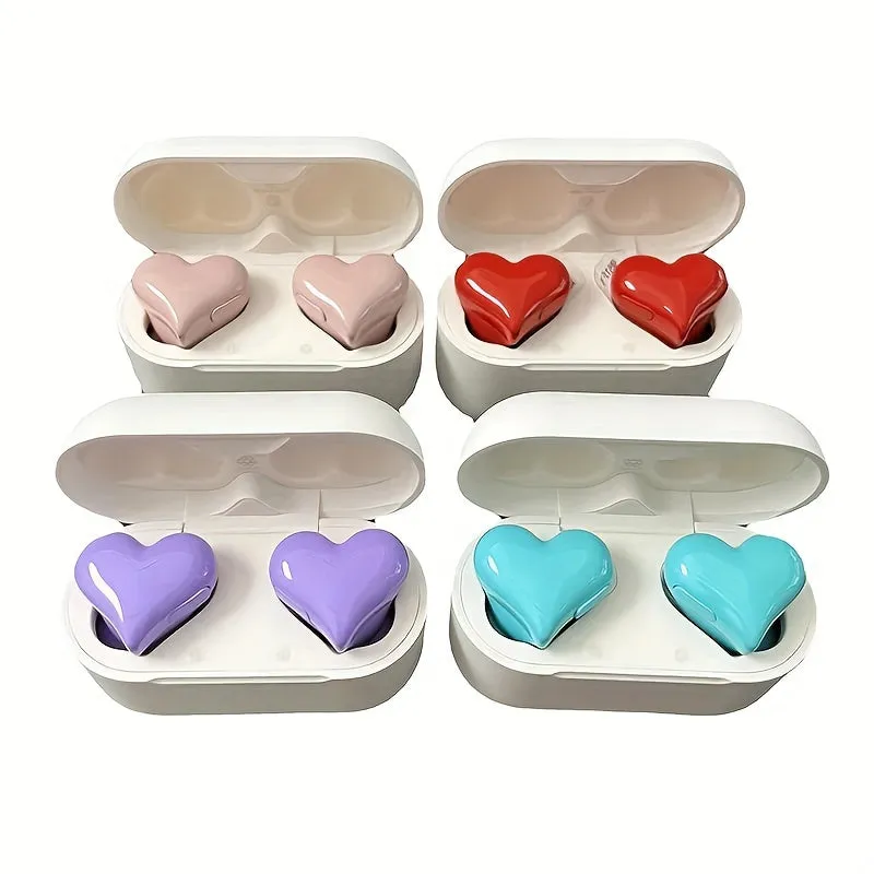 Love Your Workout: Wireless Heart-Shaped Earbuds with Voice-Activated Noise Cancellation for Laptop Compatibility