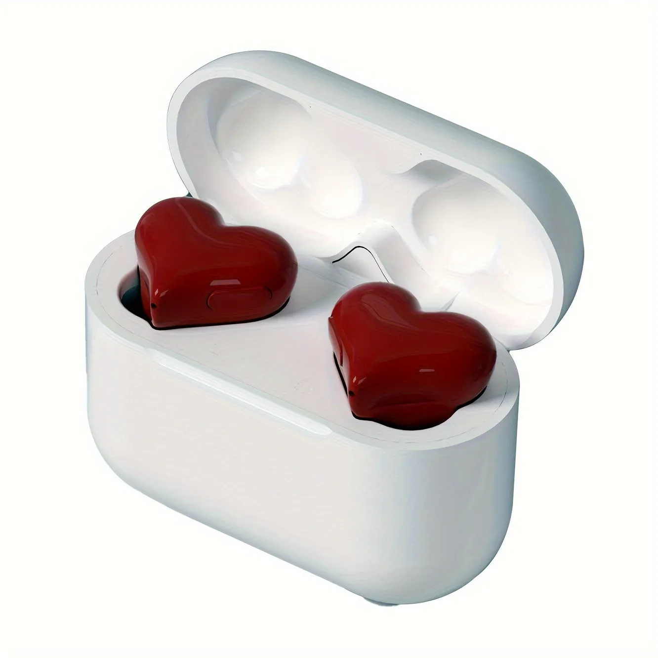 Love Your Workout: Wireless Heart-Shaped Earbuds with Voice-Activated Noise Cancellation for Laptop Compatibility