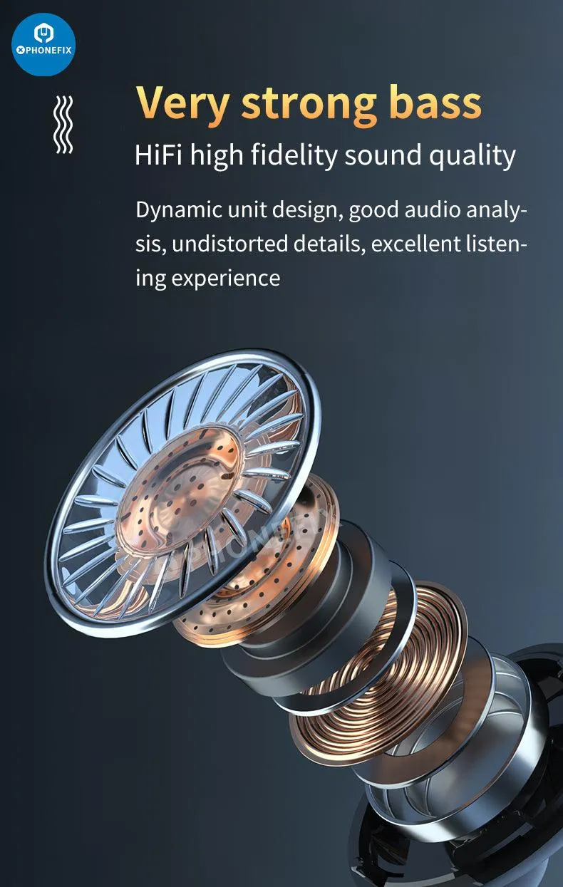 M10 TWS LED Bluetooth Waterproof Earphones 9D Wireless Earbuds