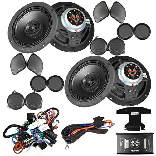 Memphis Audio Motorcycle Audio for Harley Davison Direct OEM Kit MXAHDPRO4