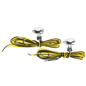 Micro Bullet Turn Signals - Chrome - Amber