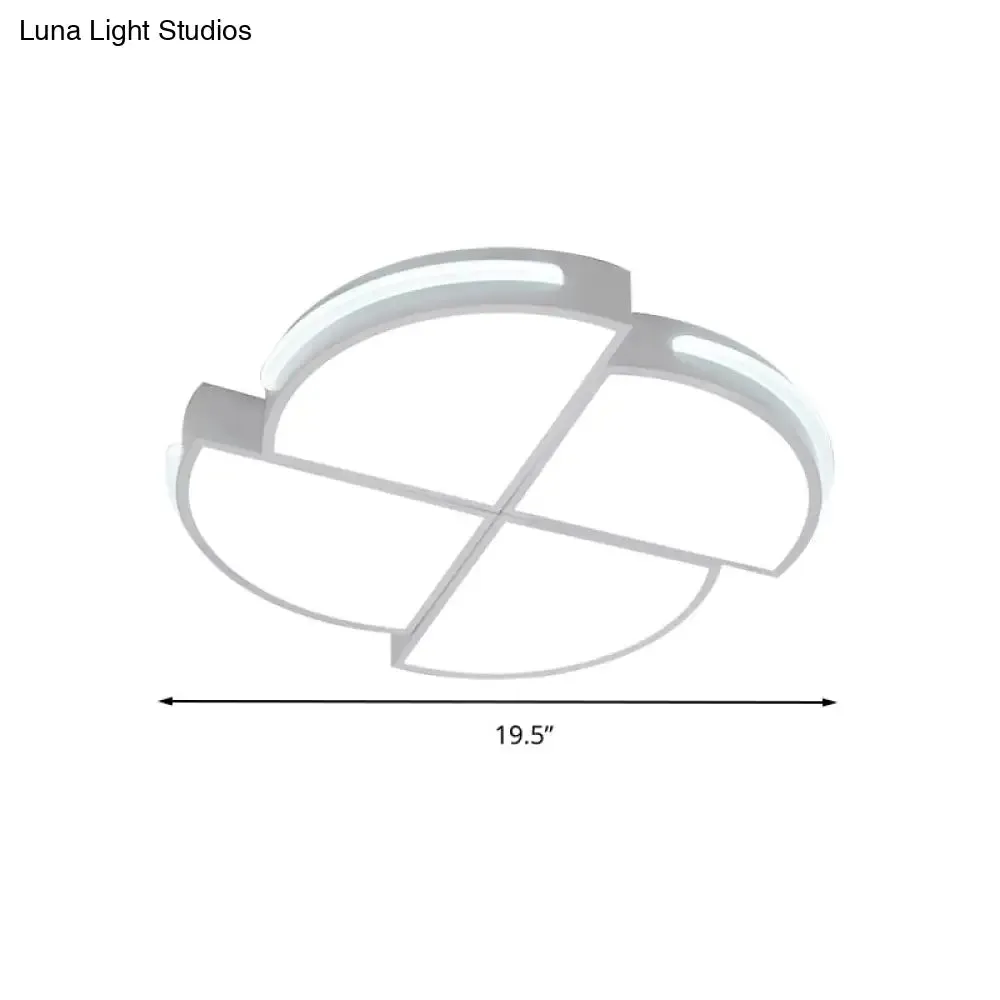 Minimalistic Acrylic Ceiling Light Fixture with Windmill Shade for Balcony - Flush Mount Fixtures