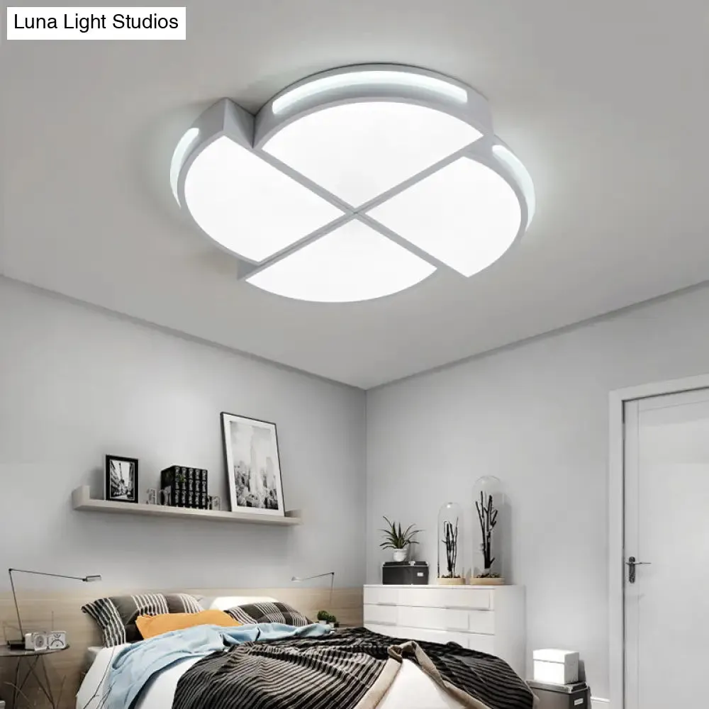 Minimalistic Acrylic Ceiling Light Fixture with Windmill Shade for Balcony - Flush Mount Fixtures