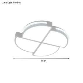Minimalistic Acrylic Ceiling Light Fixture with Windmill Shade for Balcony - Flush Mount Fixtures