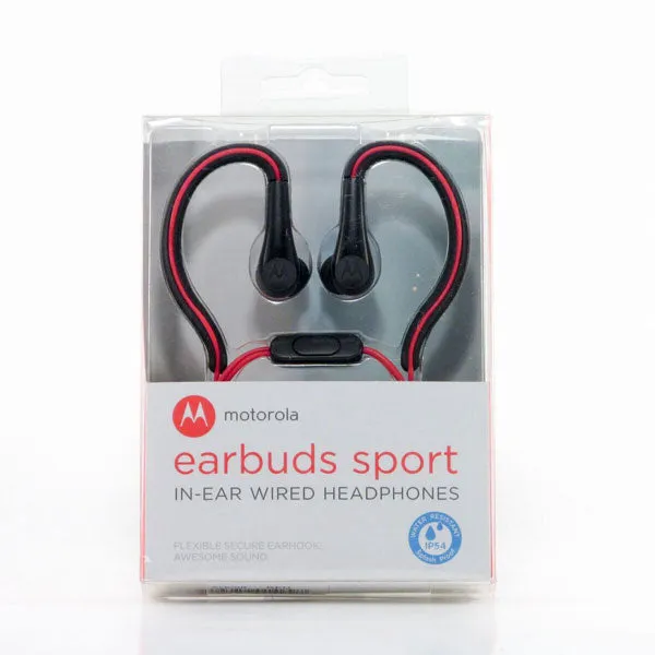 Motorola 3MM Sport Earbuds - Red