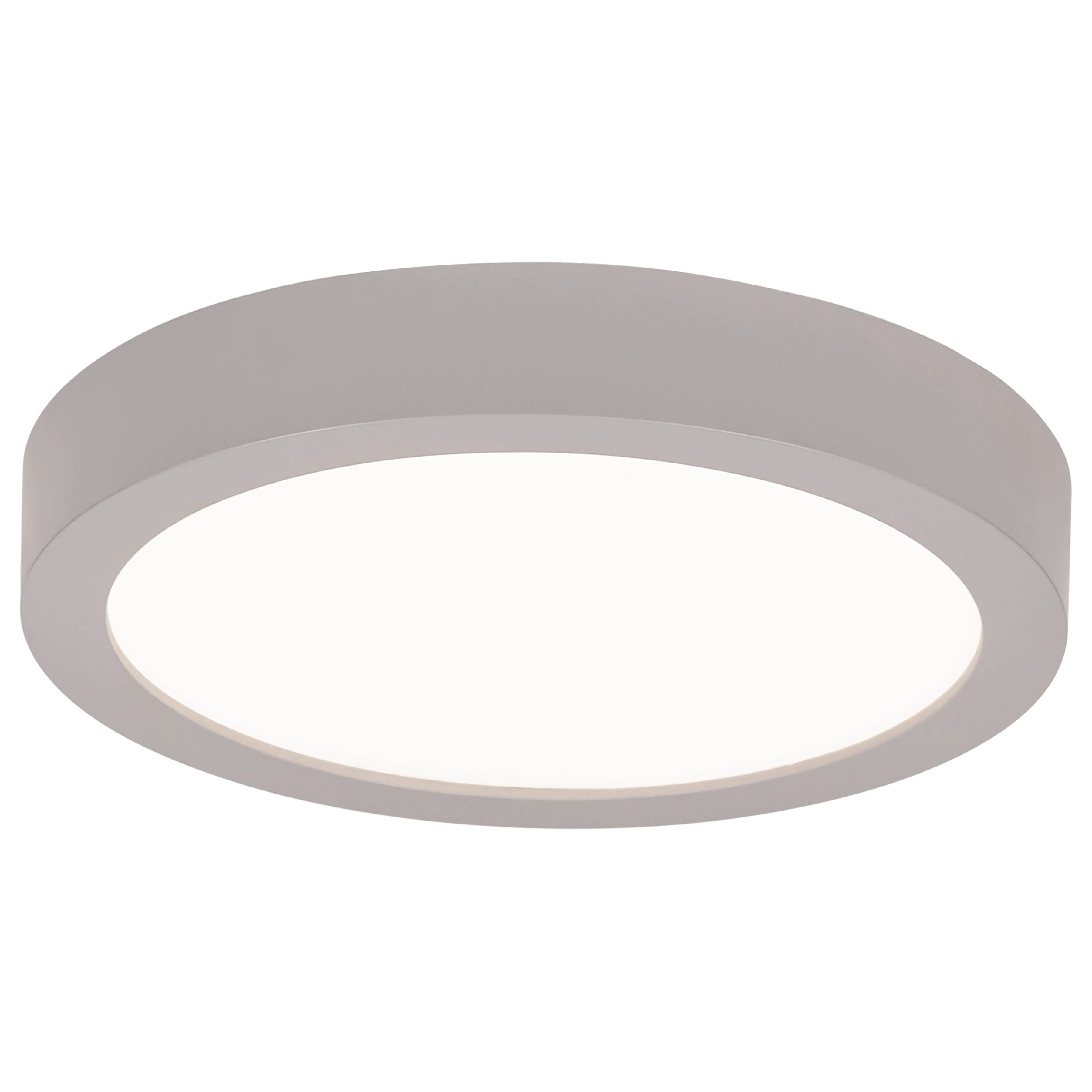 Outdoor LED Flush Mount Ceiling Light, 11W, 120V, Silver Finish, Ulko Collection